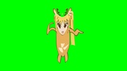 くねくね洗澡鹿
